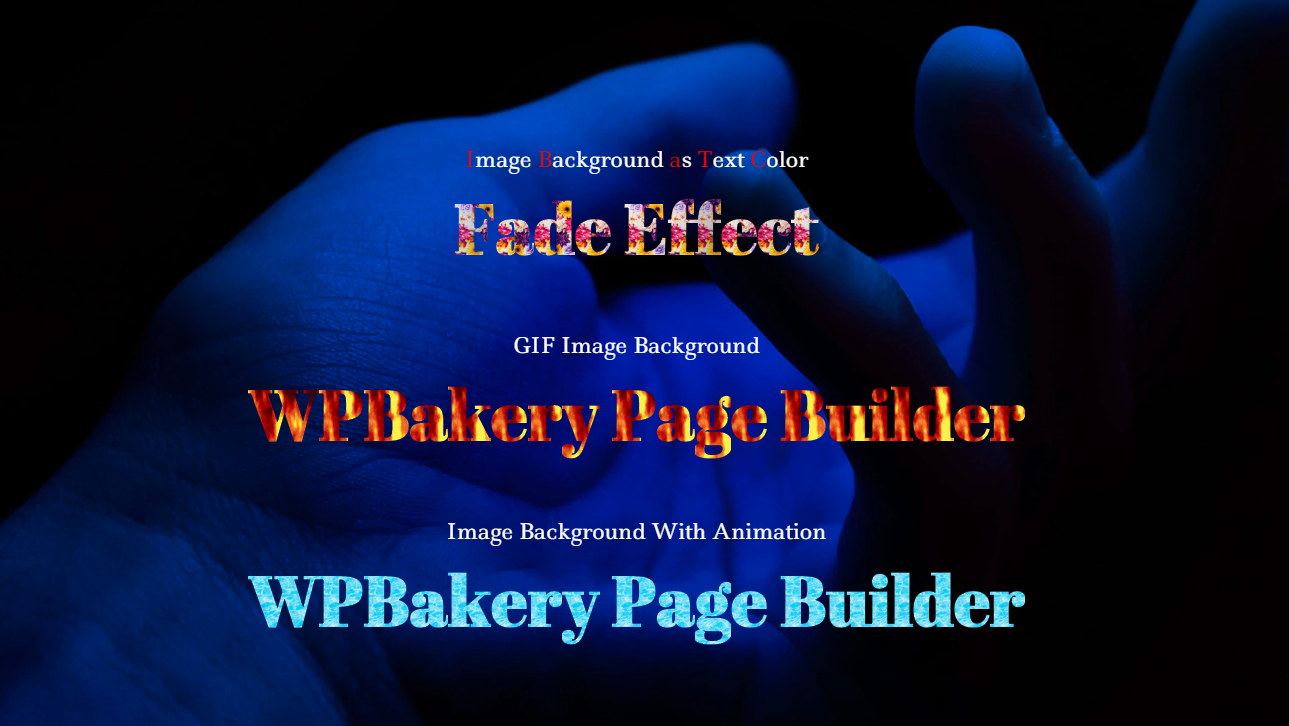 WPBakery Page Builder Texto animado y efecto de escritura con degradado - 2